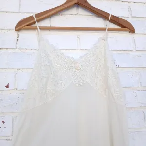 Shadowline Long Nightgown Lace Ivory