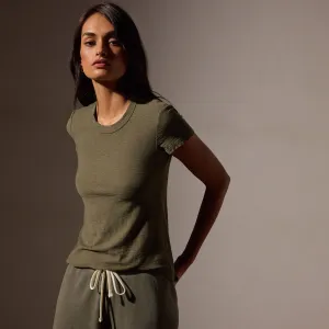 Sheer Slub Crew Neck Tee - Trooper