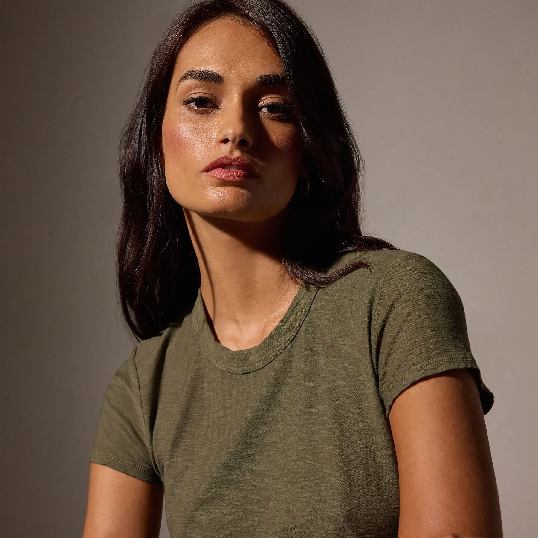 Sheer Slub Crew Neck Tee - Trooper
