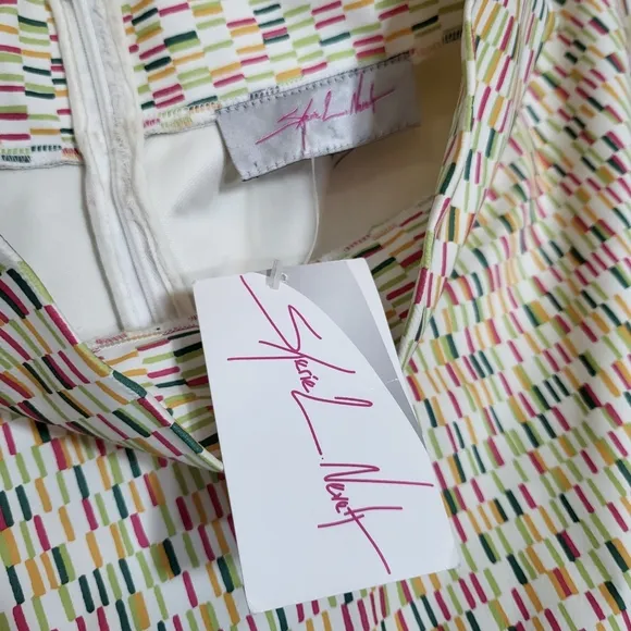 SHERIE L. NEVETT NWT Skirt | Size 2 | Full A-line Fit | Plastic Neon Confetti