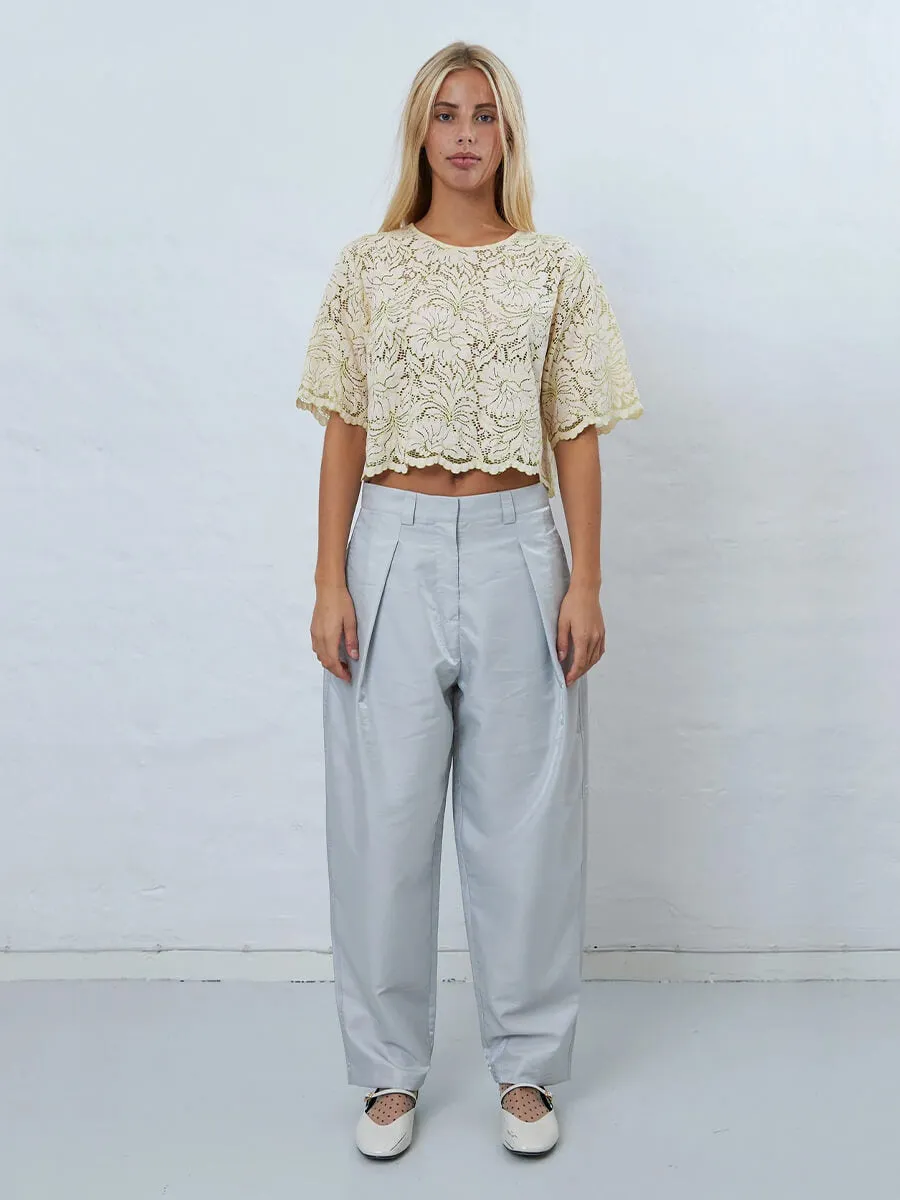 Shiny Casual Volume Pants