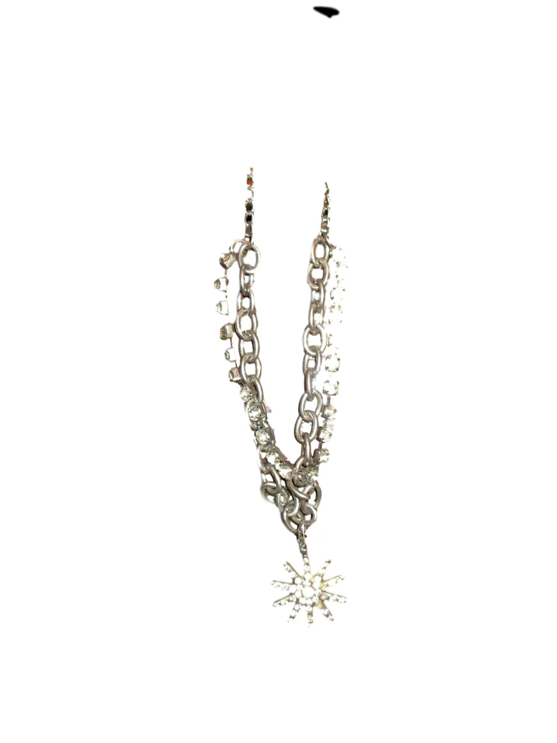 Silver & Rhinestone Boot Chain