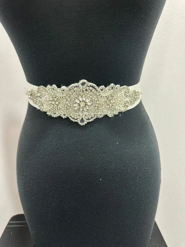 Silver Rhinestone Belt