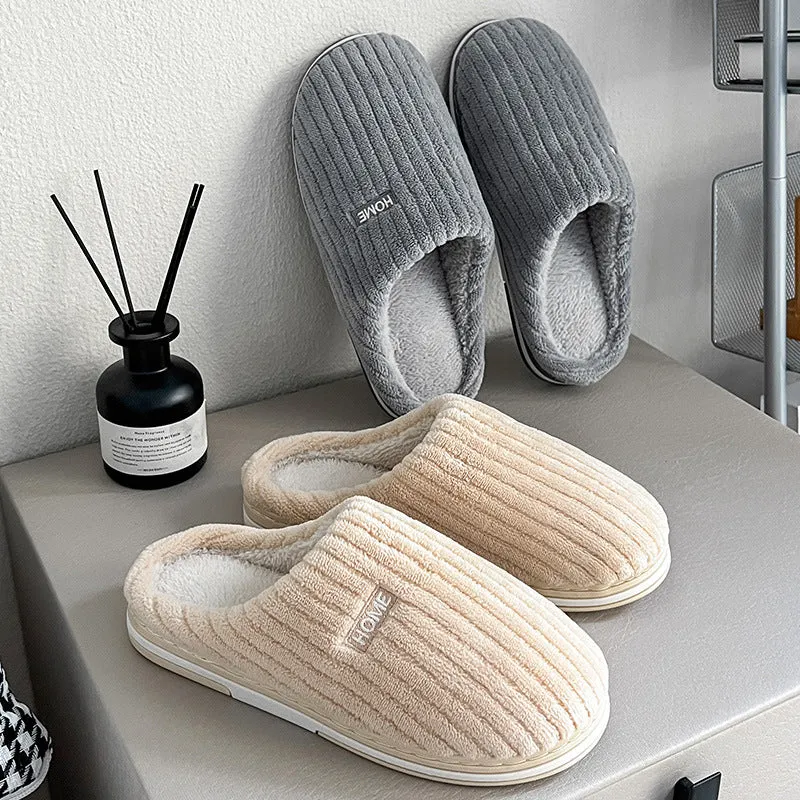 Simple Cotton Slippers Winter Antislip Home