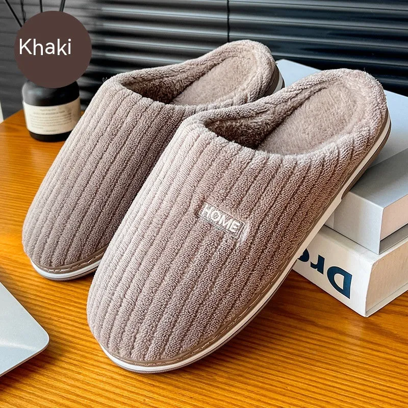 Simple Cotton Slippers Winter Antislip Home