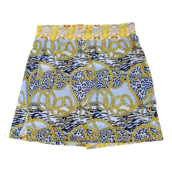 Skort Obsession Women's Golf Skort Hermazing White &amp; Yellow Multicolor Large