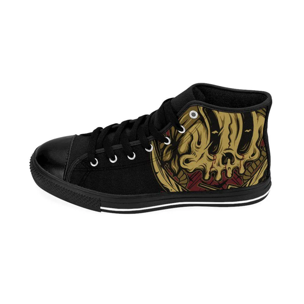 Skull sword pirate Women's High-top Sneakers