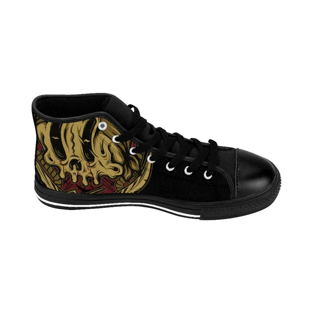 Skull sword pirate Women's High-top Sneakers