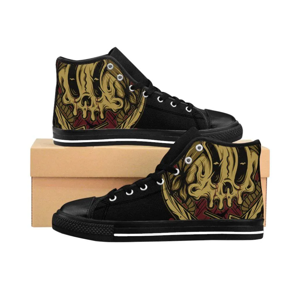 Skull sword pirate Women's High-top Sneakers