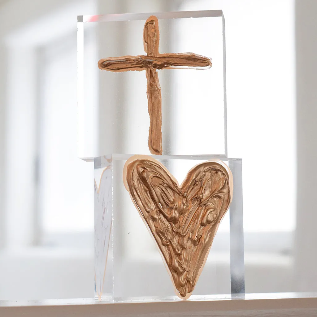 Small Acrylic Block-Heart