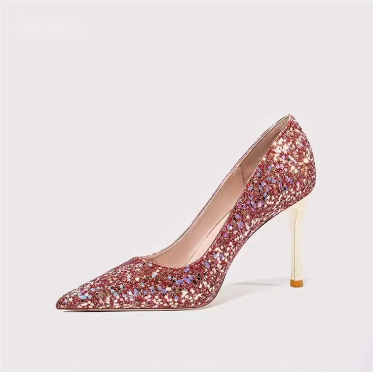 Small Feet Petite Size 3 Glitter Dress Heels TS12