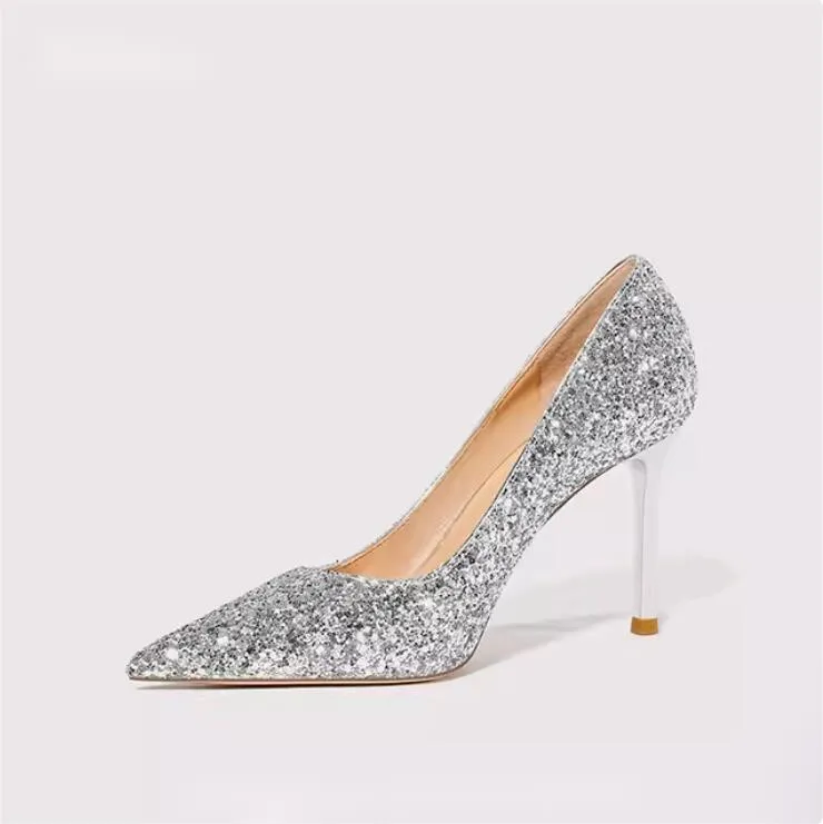 Small Feet Petite Size 3 Glitter Dress Heels TS12