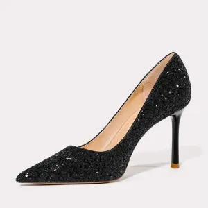 Small Feet Petite Size 3 Glitter Dress Heels TS12