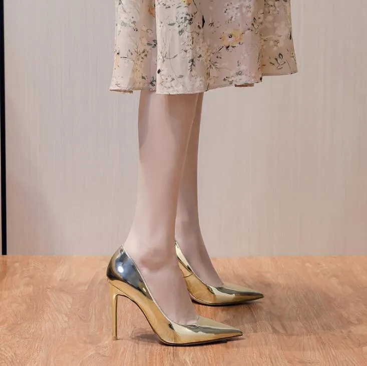 Small Size Metallic Patent Heels JLXY16