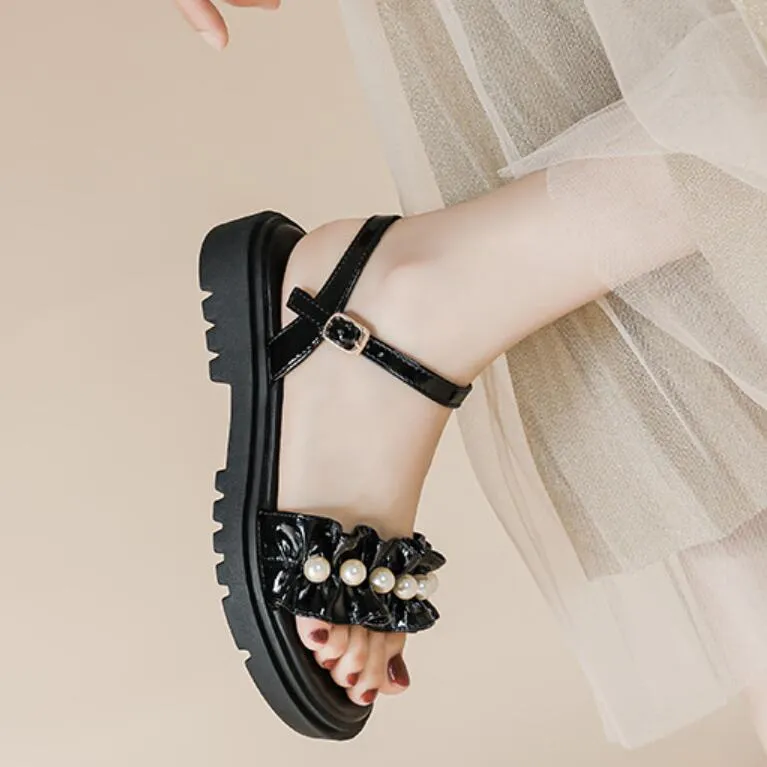 Small Size Thicksole Flat Heel Sandals BS301