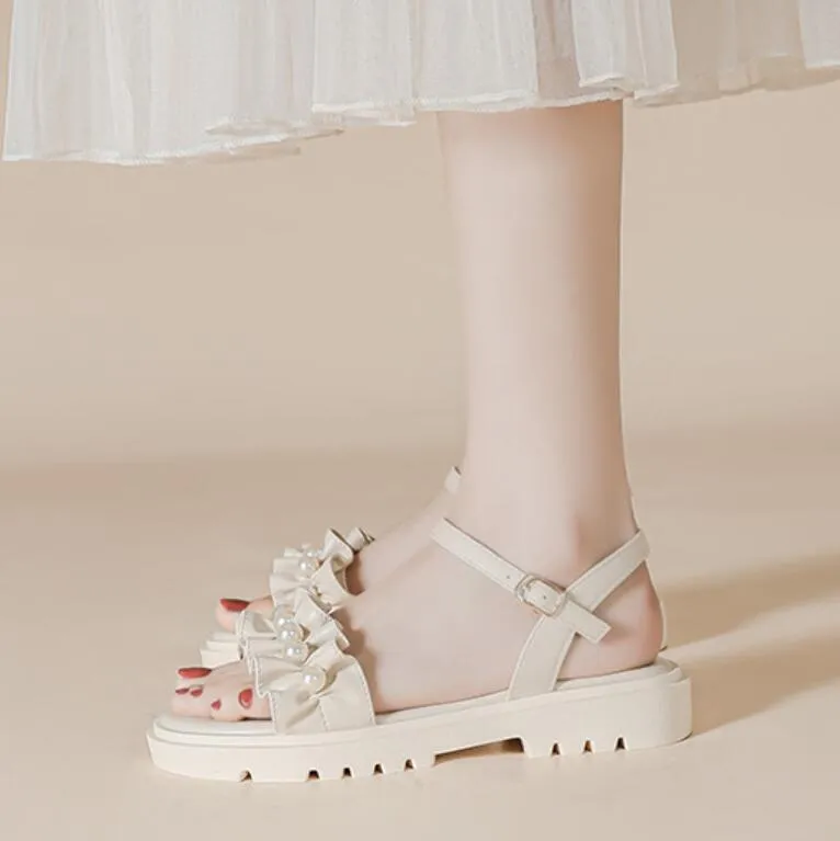 Small Size Thicksole Flat Heel Sandals BS301