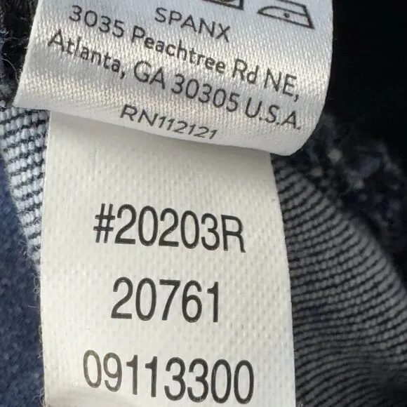 SPANX Womens Distressed Ankle Skinny Jeans Size Medium M In Medium Blue Wash