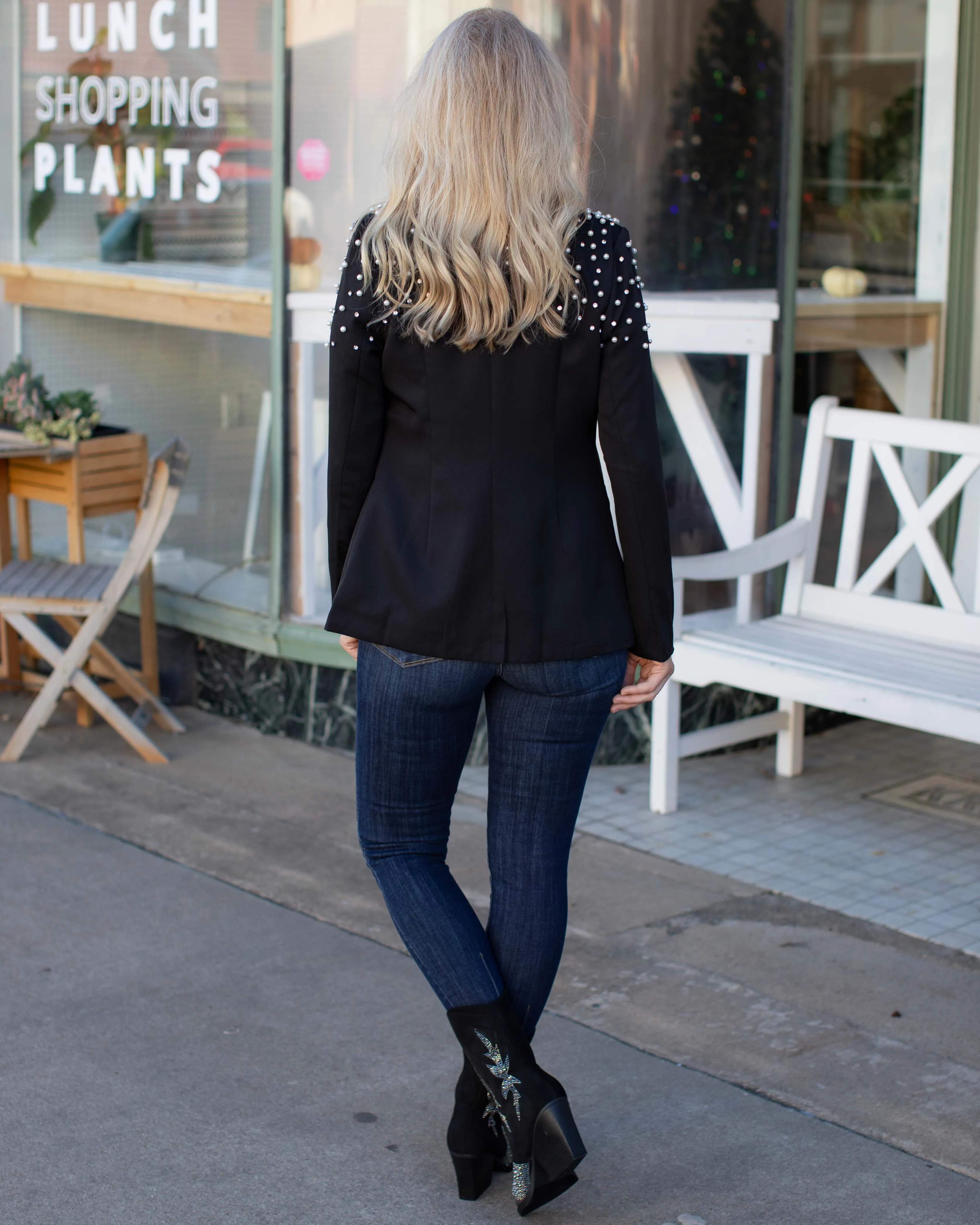 SPARKLE LIKE DOLLY RHINESTONE/PEARL BLAZER