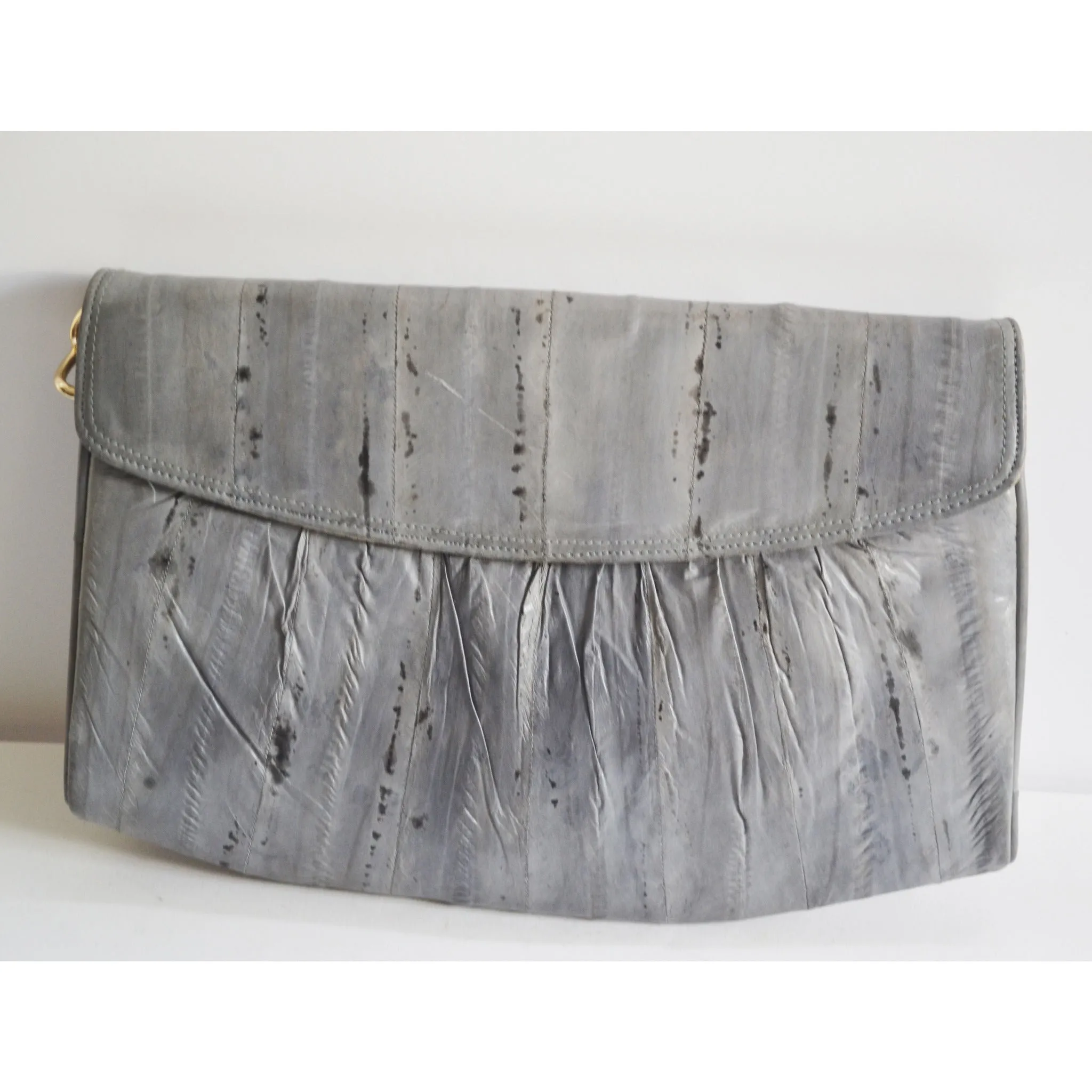 Speckled Grey Eel Skin Purse