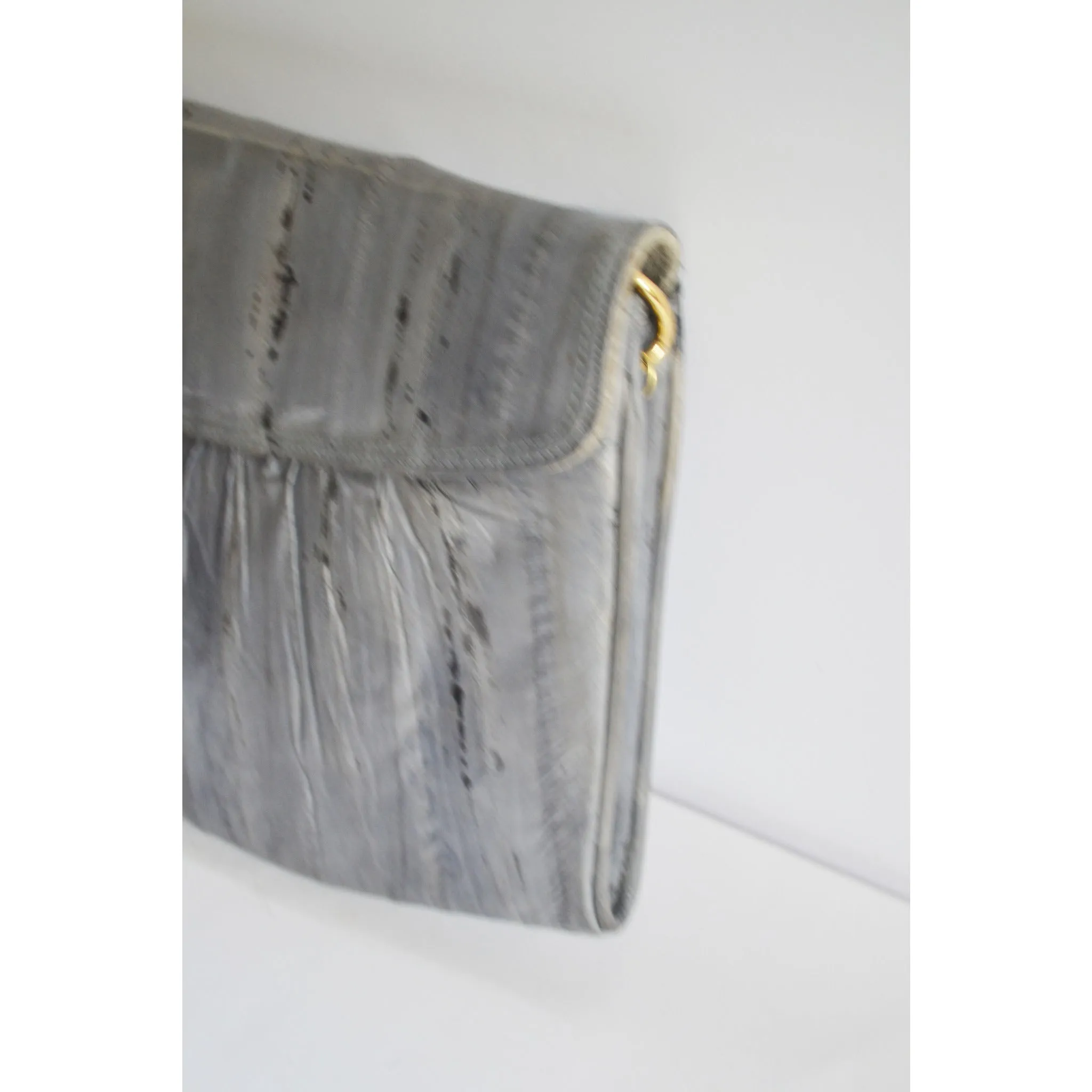 Speckled Grey Eel Skin Purse