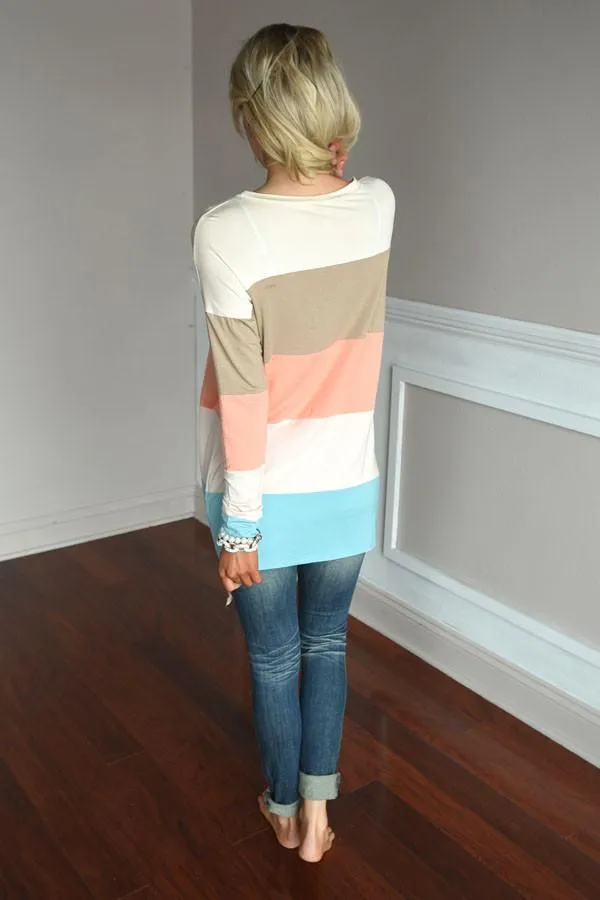 Spring Color Block Top