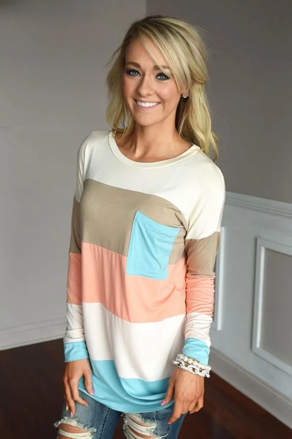 Spring Color Block Top