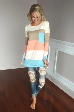 Spring Color Block Top