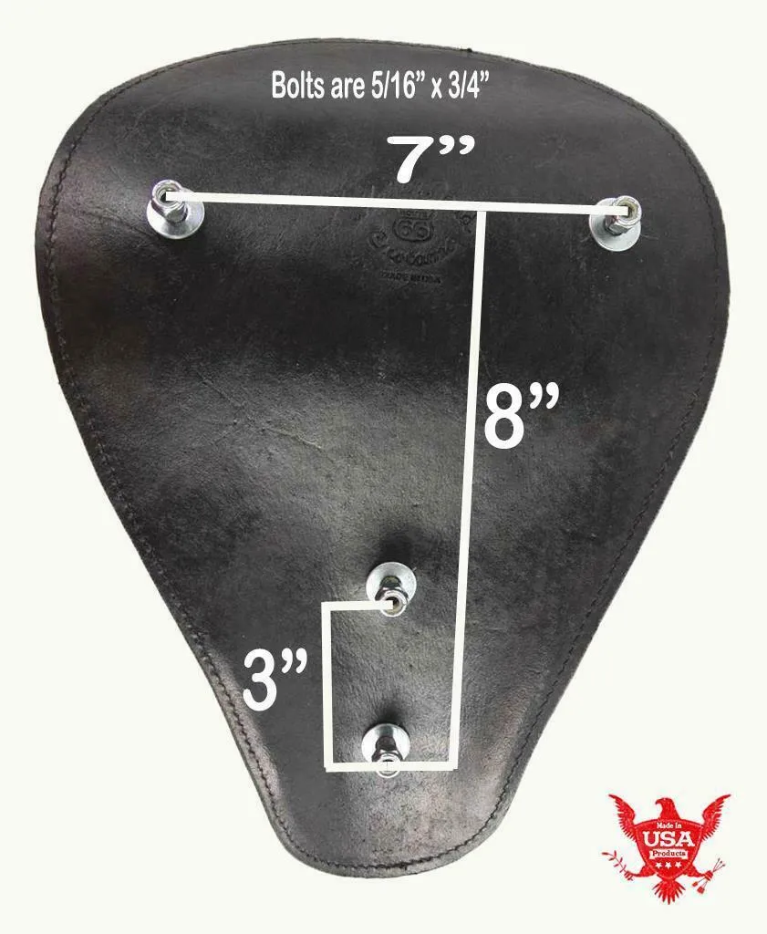 Spring Solo Seat Chopper Bobber Harley Softail 11x16 Soft Brn Distressed Leather