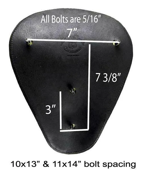 Spring Solo Seat Chopper Harley Sportster Wing Tattoo Snub Nose Blk Frame Honda