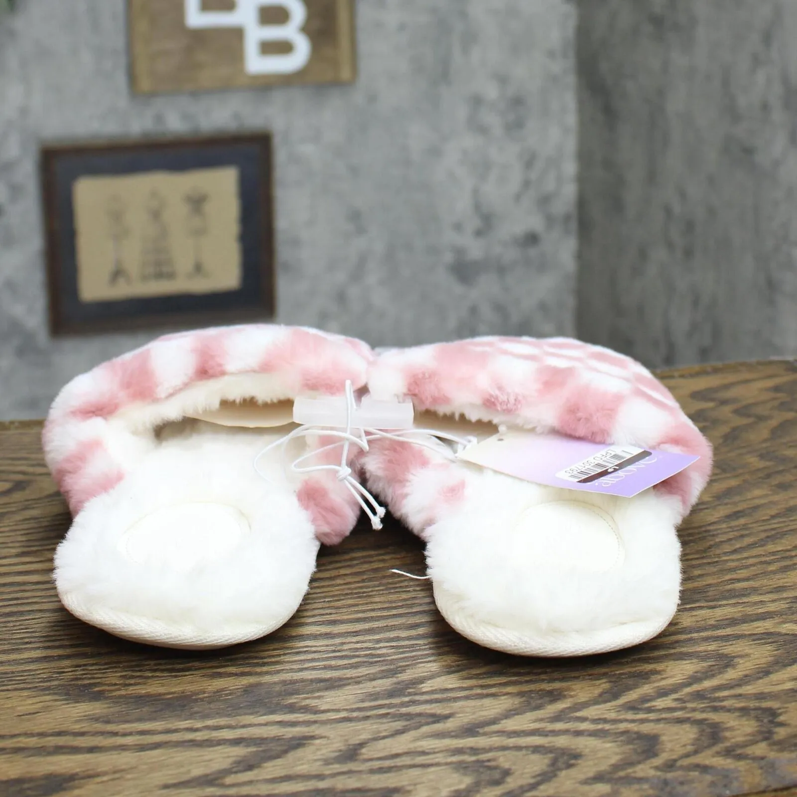 Stars Above Women's Emily Puff Scuff Slippers 88645979 Blush Checker L