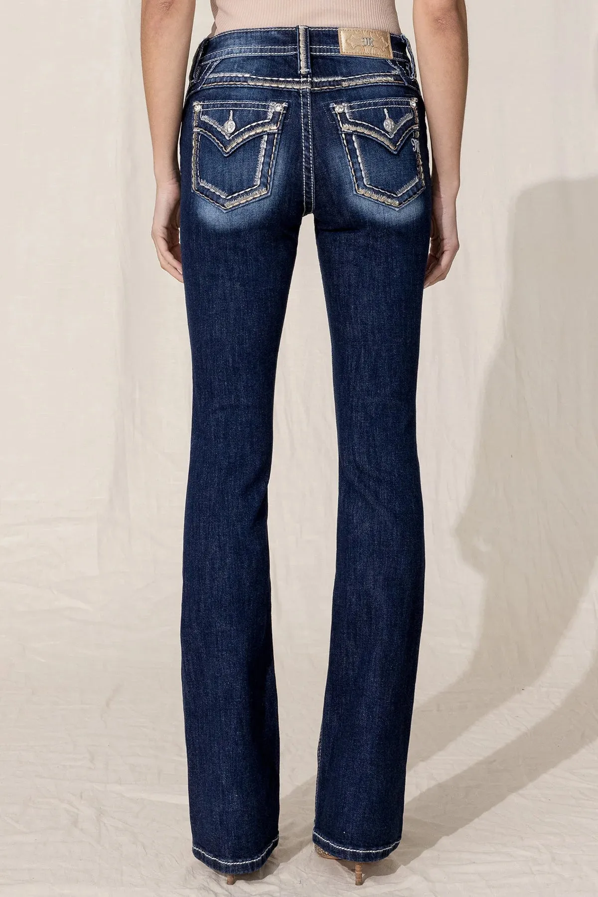 Static Saddle Stitch Bootcut Jean