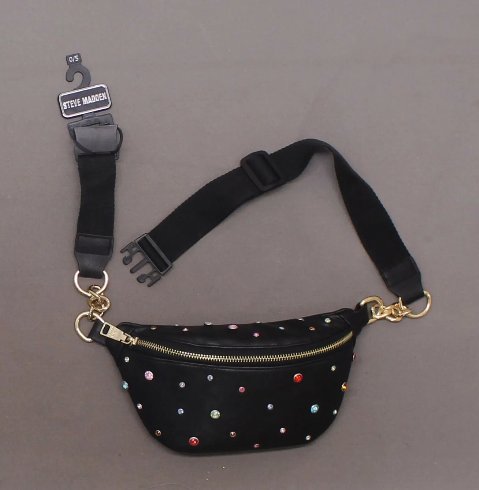 Steve Madden Women's Rhinestone Sparkle Belt Bag