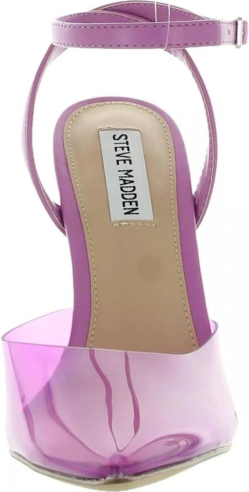 Steve Madden Womens Zelie Faux Leather Block Heels ZELI05S1 Purple Vinyl 6.5M