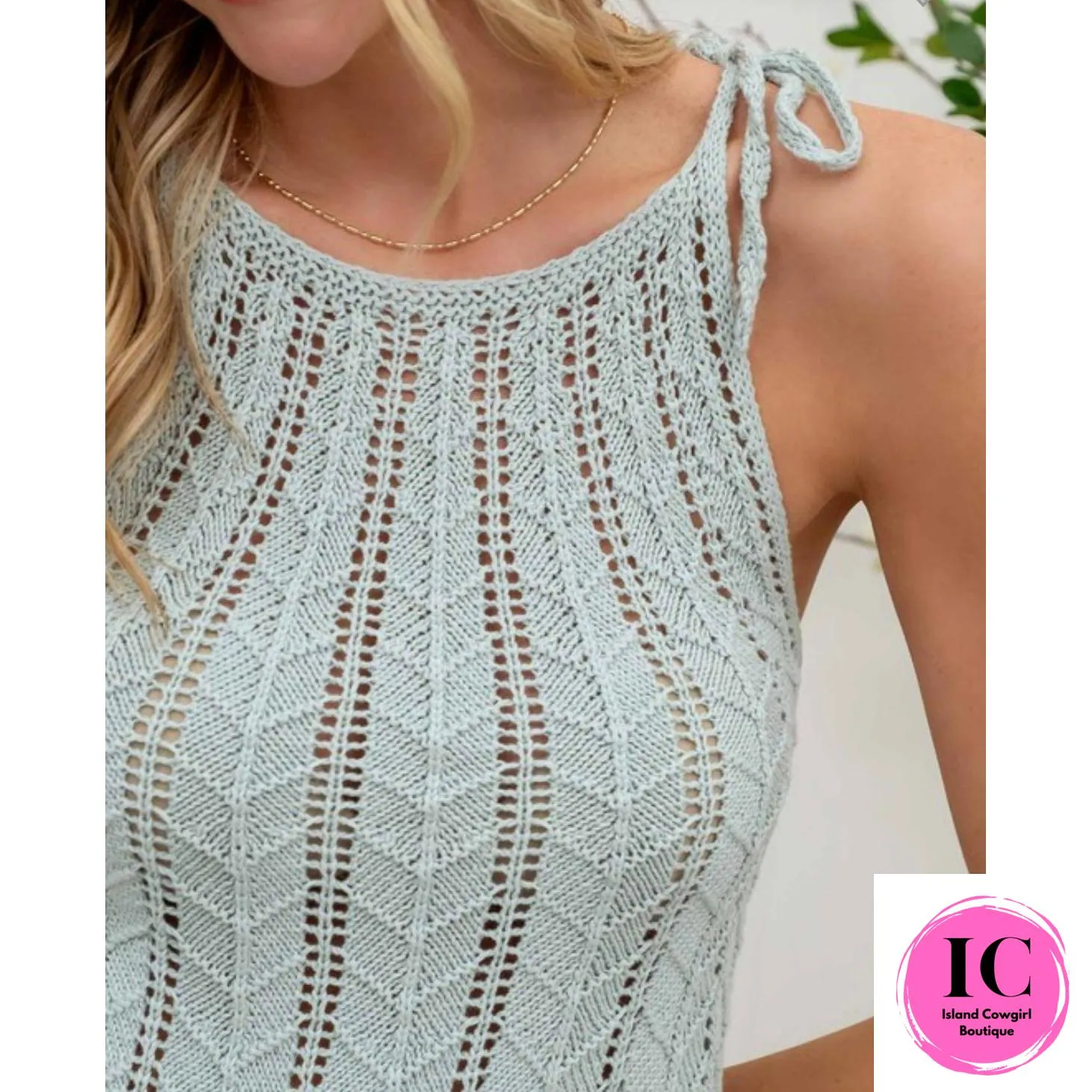Still The One Mint Crochet Top