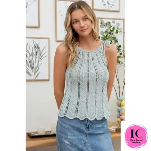 Still The One Mint Crochet Top