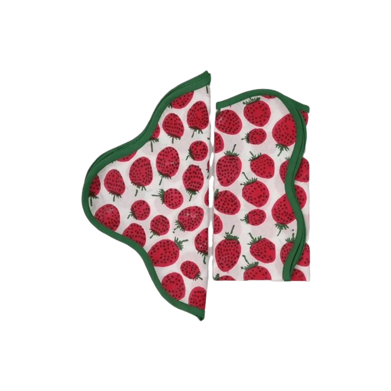 Strawberry Hand Block Printed Cotton Napkins