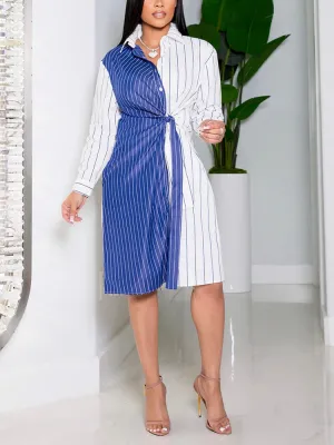 Striped Color Block Dress