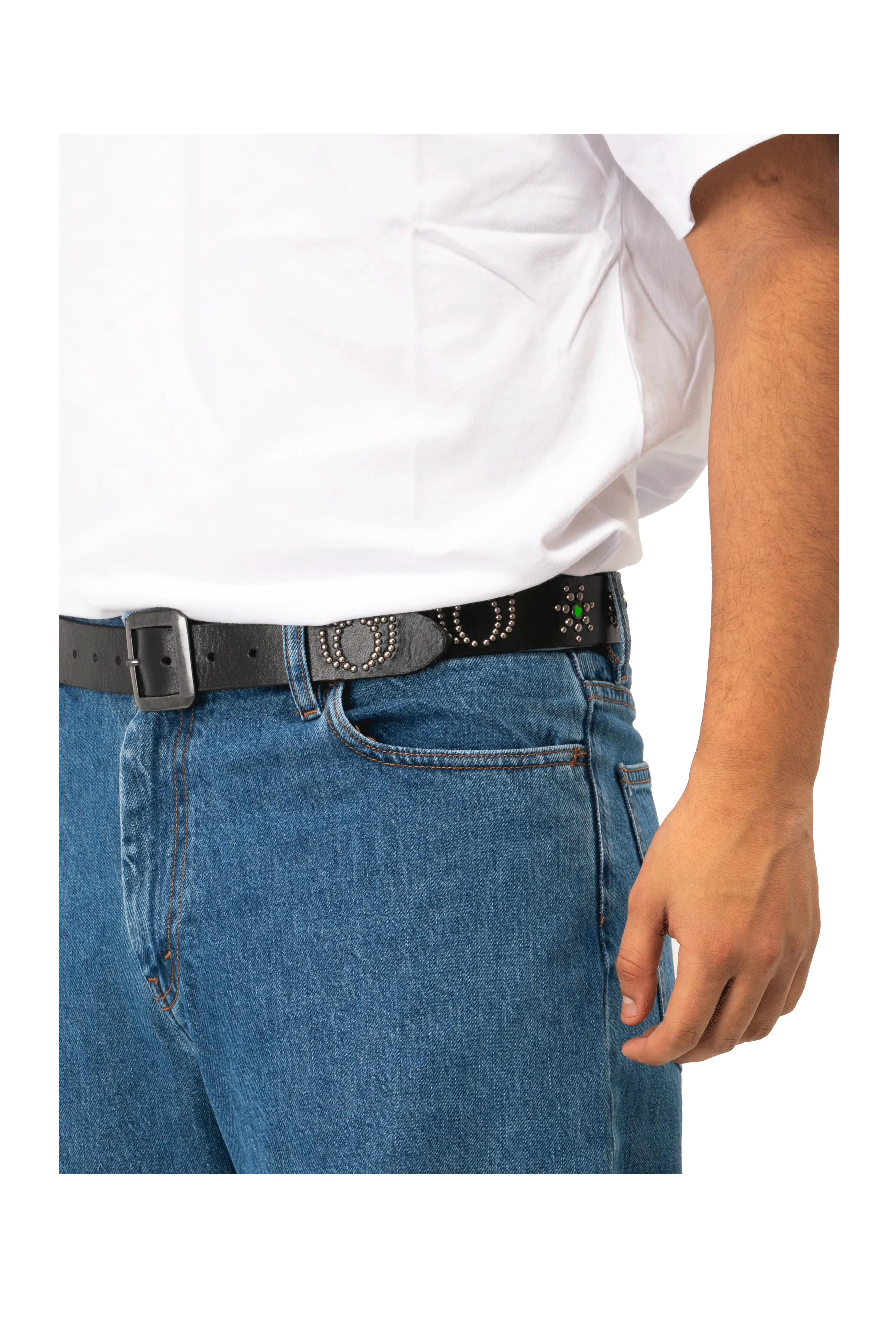 Studded Leather Belt x HTC