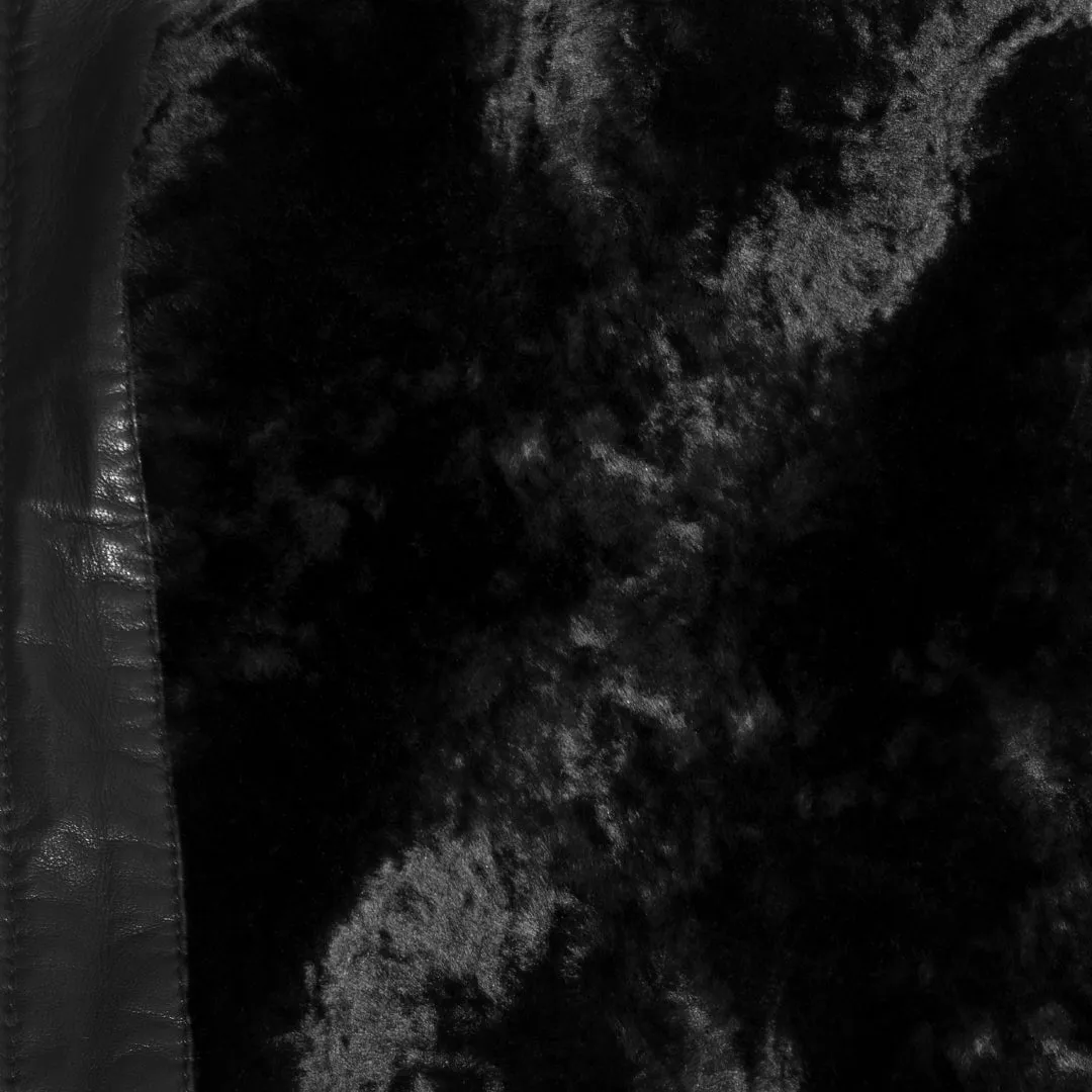Suede & Full Body Python Leather Flight Jacket