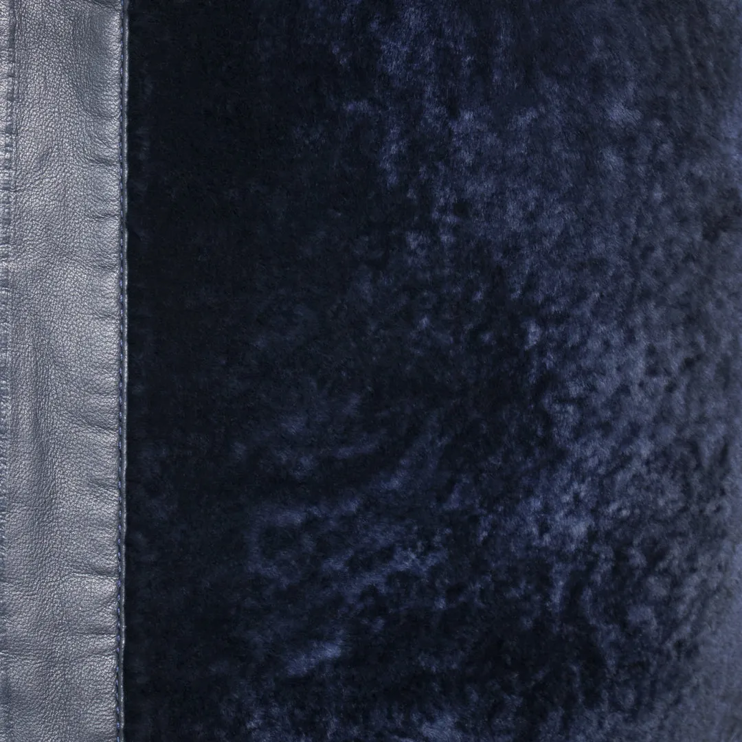 Suede & Full Body Python Leather Flight Jacket