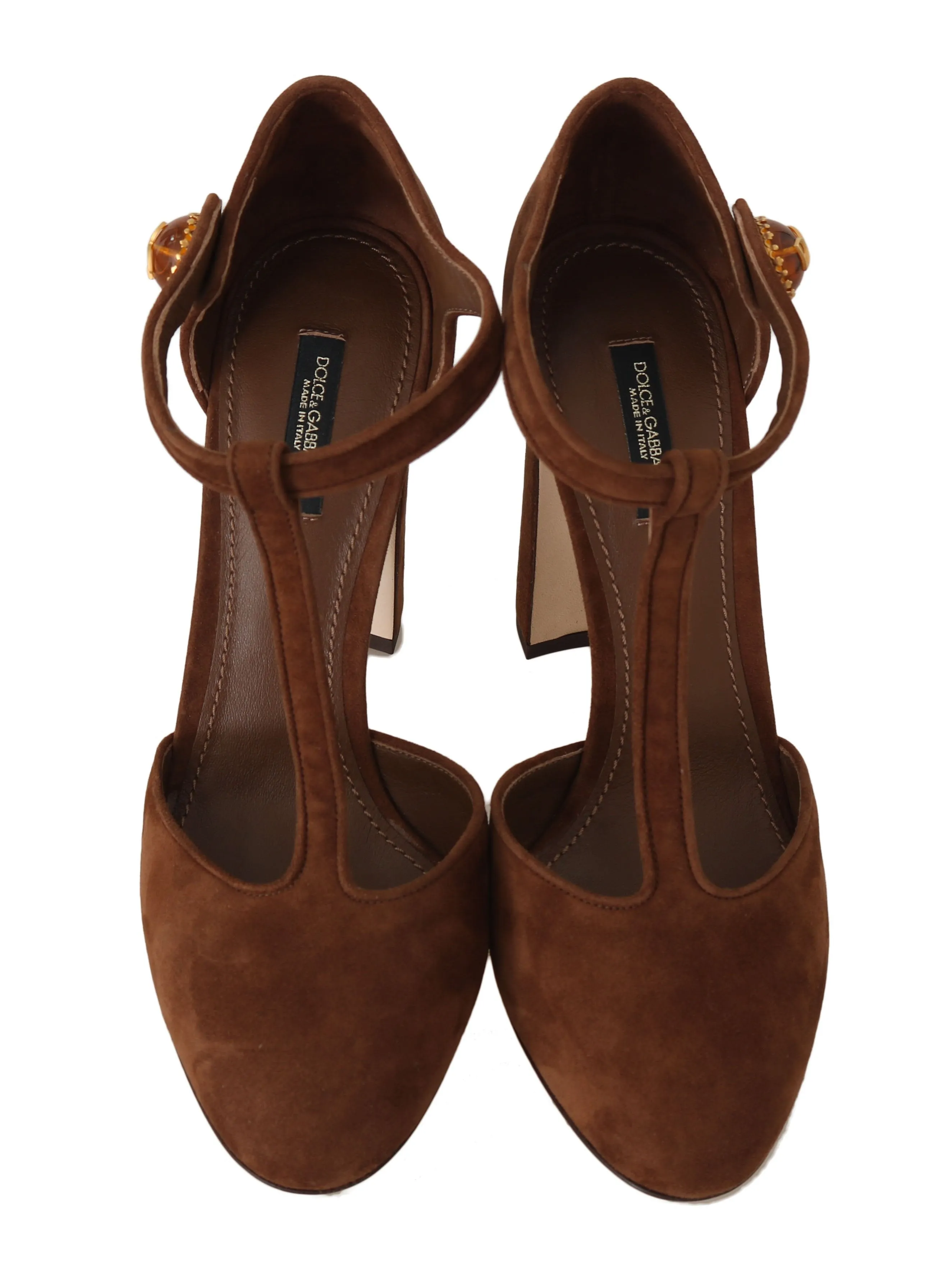Suede Leather Ankle Strap Heels