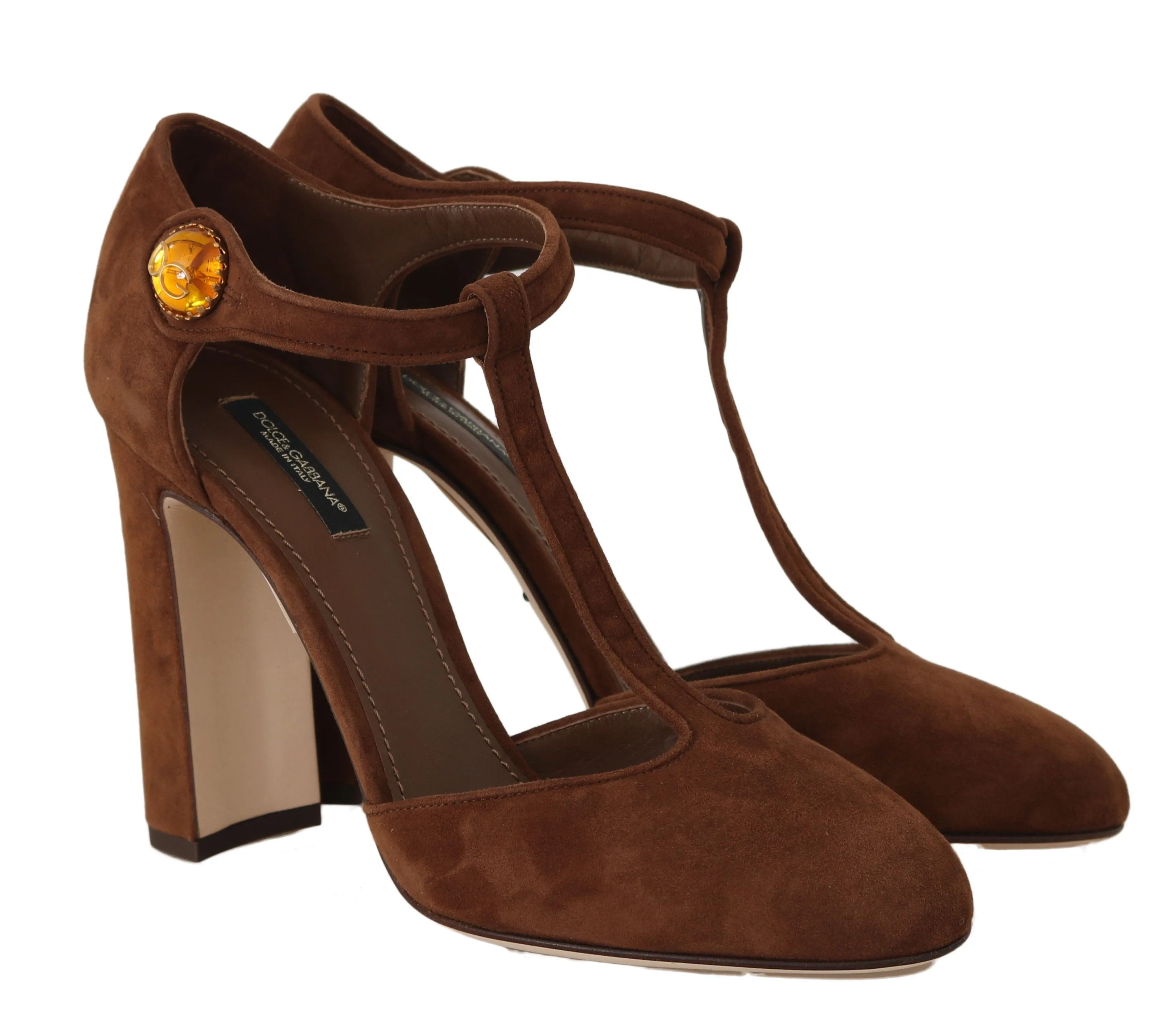 Suede Leather Ankle Strap Heels