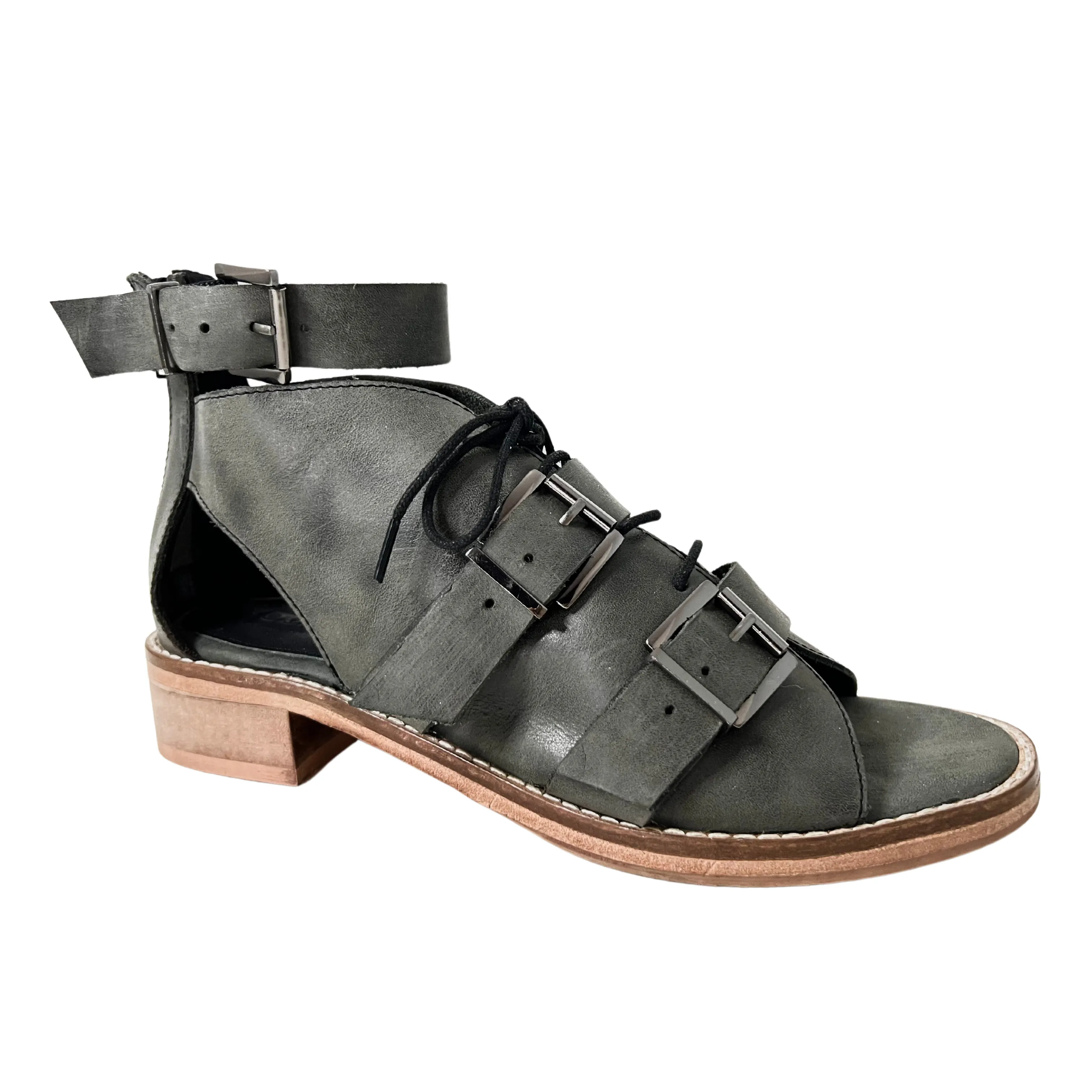 Sunchaser Black Block Heel Sandal