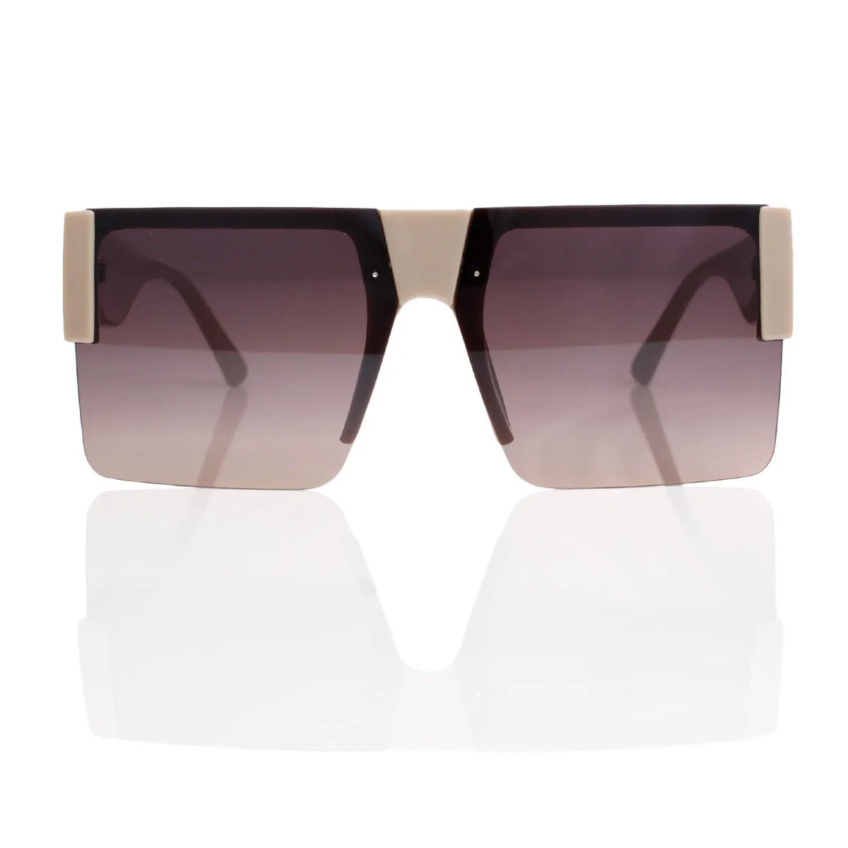 Sunglasses Square Gray Flat Top Eyewear