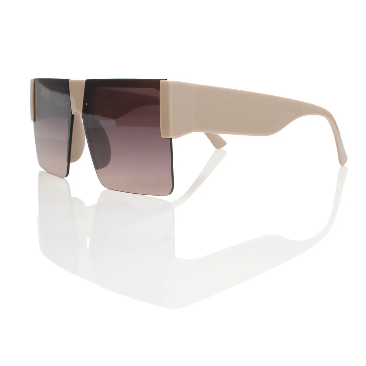 Sunglasses Square Gray Flat Top Eyewear