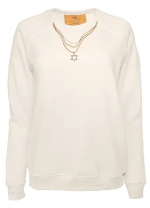 Support Israel Women's Classic Star of David Charm Necklace Pullover