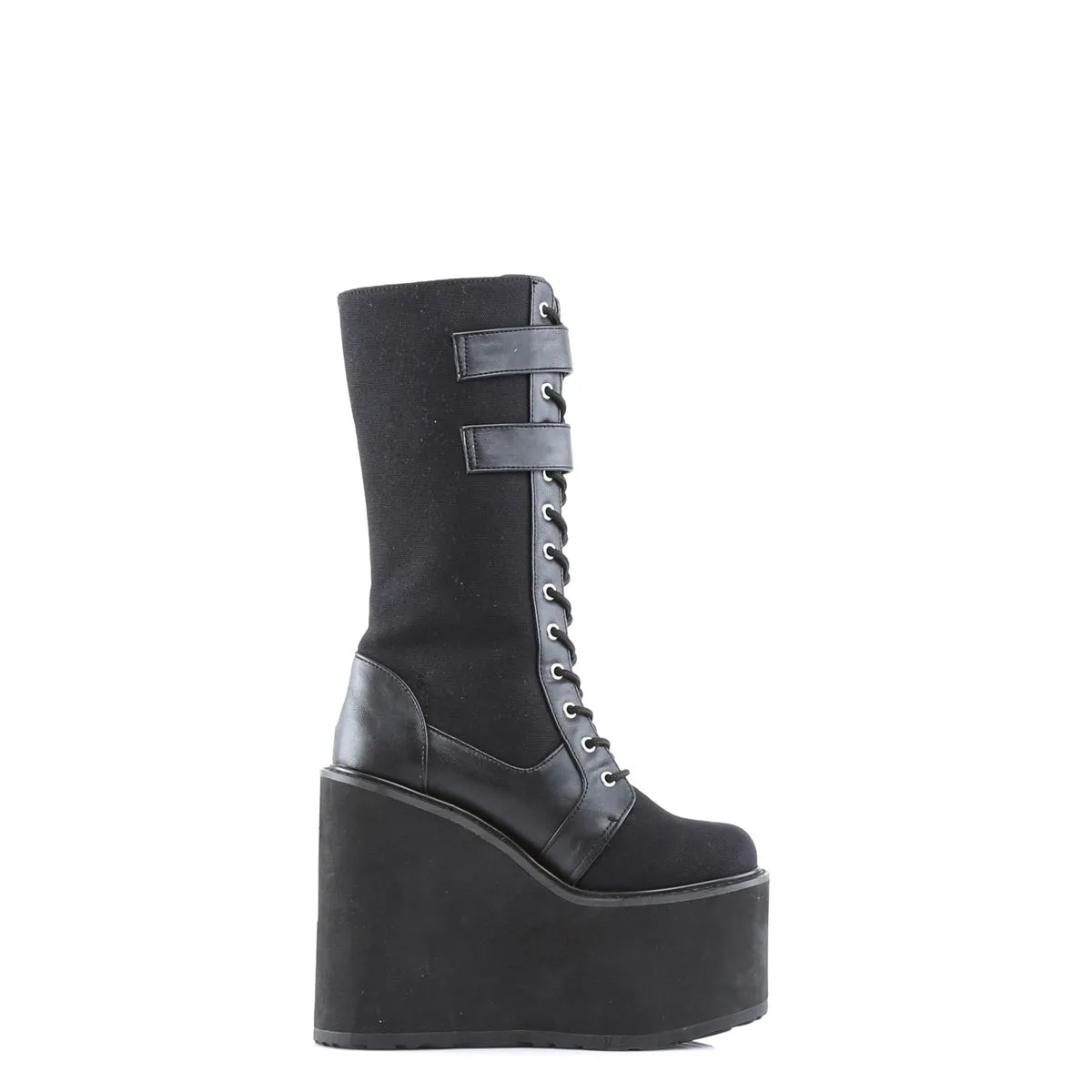 SWING-221  Black Canvas-Vegan Leather