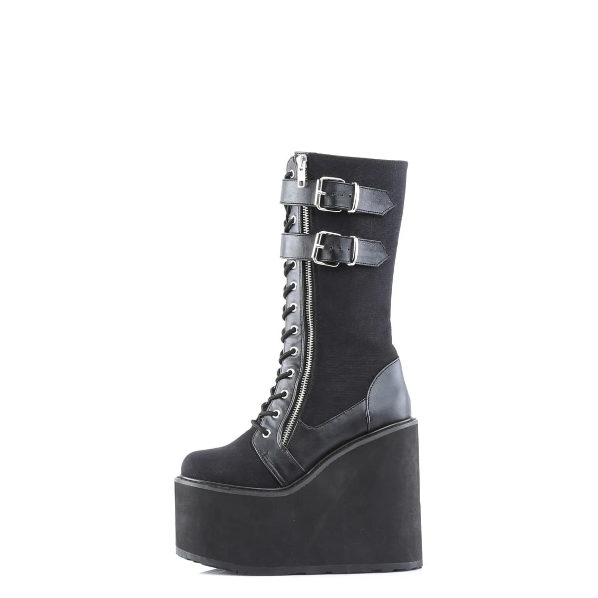SWING-221  Black Canvas-Vegan Leather
