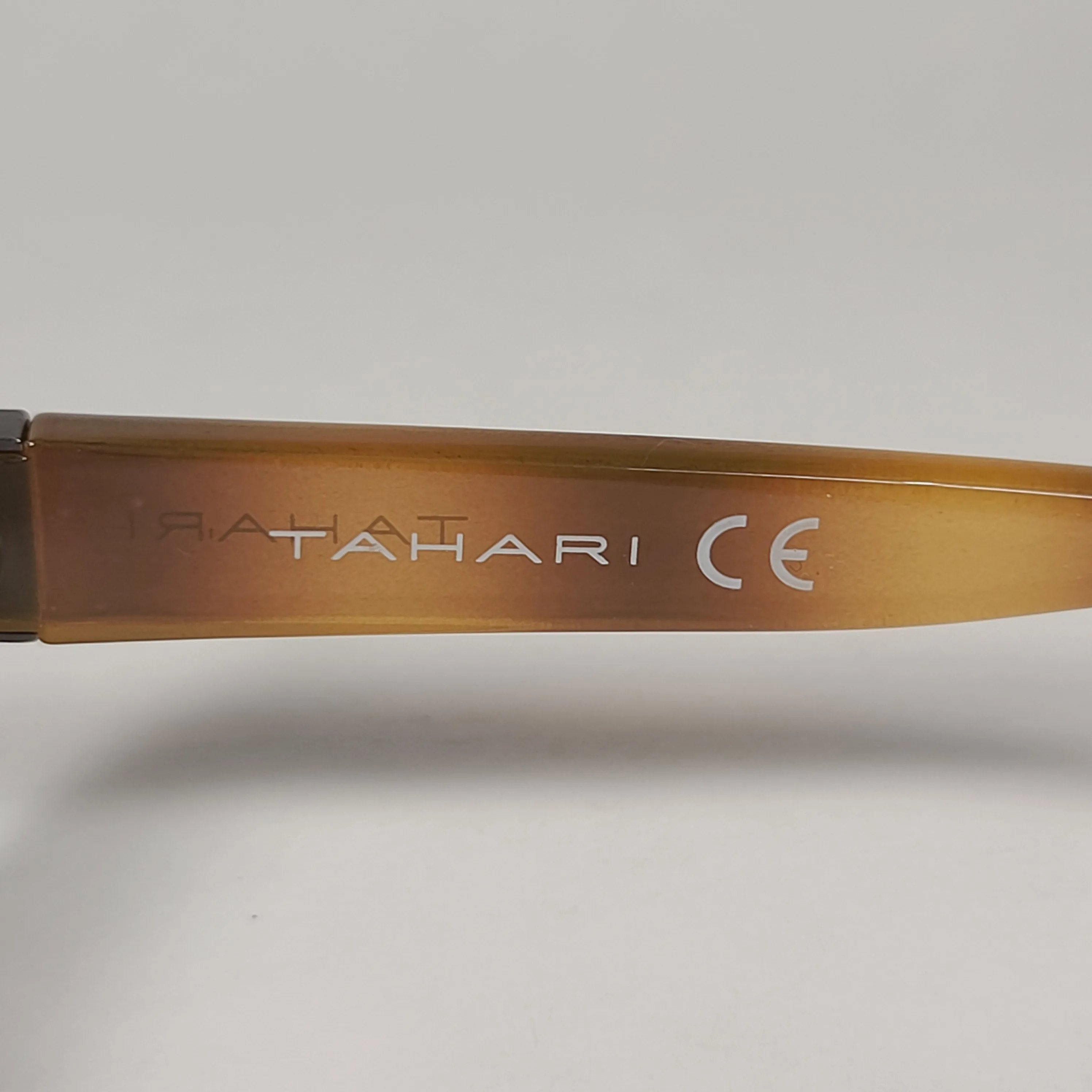 Tahari Oval Sunglasses Black And Light Havana Frame Rhinestone Temples Smoke Lens TH754 OX