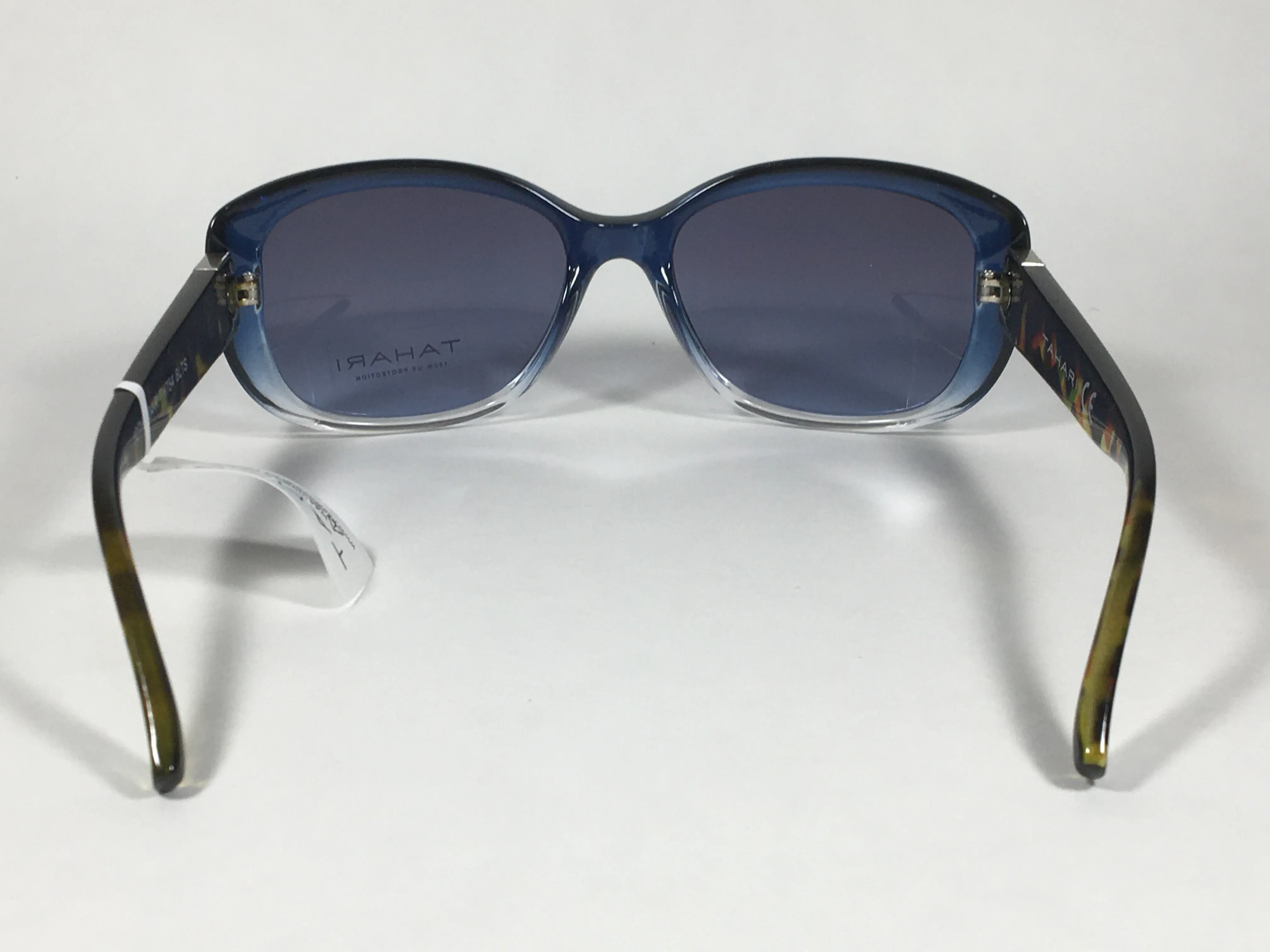 Tahari Oval Sunglasses Blue And Tortoise Frame Blue Lens TH754 BLTS